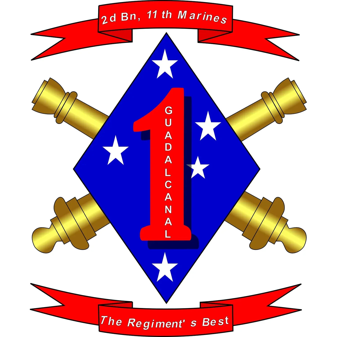 2nd Battalion, 11th Marines Logo Emblem Crest