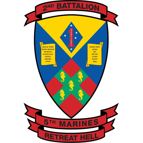 2nd Battalion, 5th Marines (2/5 Marines) Logo Emblem Crest Insignia