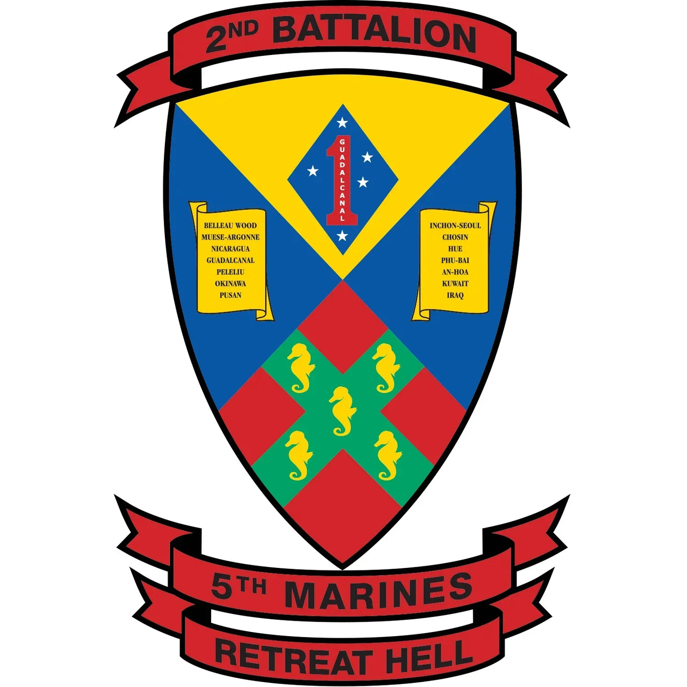 2nd Battalion, 5th Marines (2/5 Marines) Logo Emblem Crest Insignia