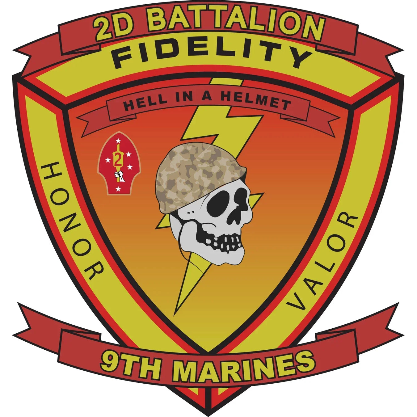 2nd Battalion, 9th Marines Logo Emblem