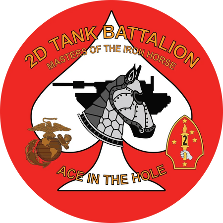 U.S. Marine Corps 2nd Tank Battalion Logo Emblem Crest