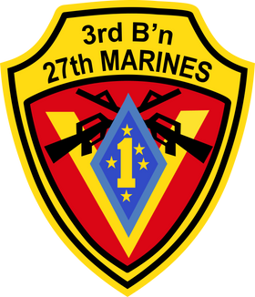 3rd Battalion, 27th Marines (3/27 Marines) Patch Logo Decal Emblem Crest Insignia
