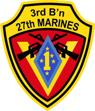 3rd Battalion, 27th Marines (3/27 Marines) Patch Logo Decal Emblem Crest Insignia