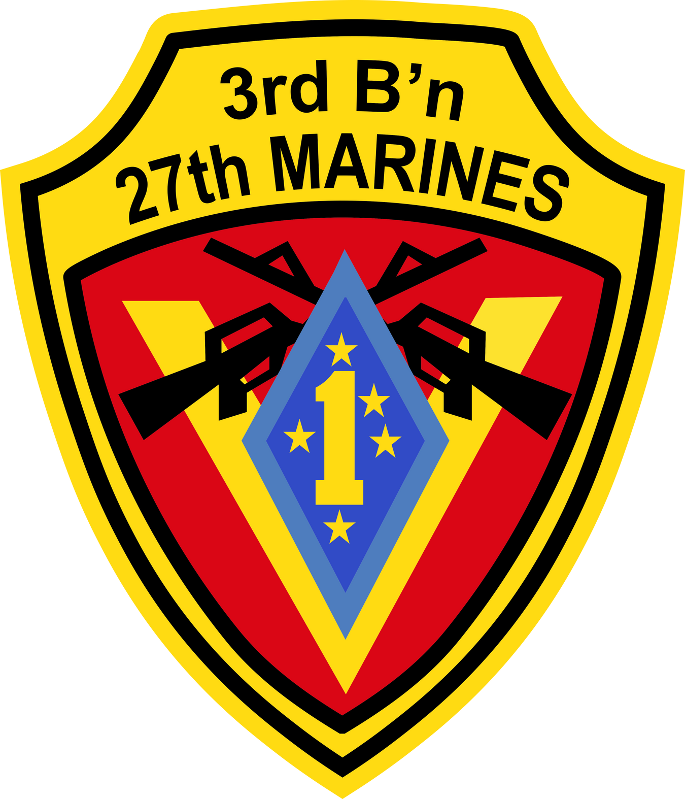 3rd Battalion, 27th Marines (3/27 Marines) Patch Logo Decal Emblem Crest Insignia