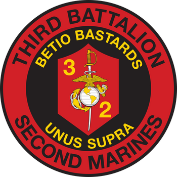 3rd Battalion, 2nd Marines (3/2 Marines) Unit Logo Insignia Emblem