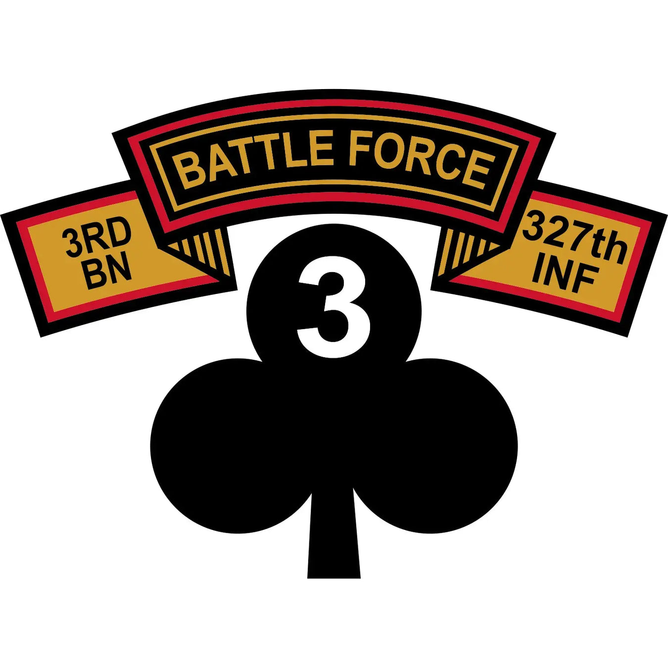 3-327 Infantry Regiment "Battle Force" Logo Emblem Crest Insignia Tab