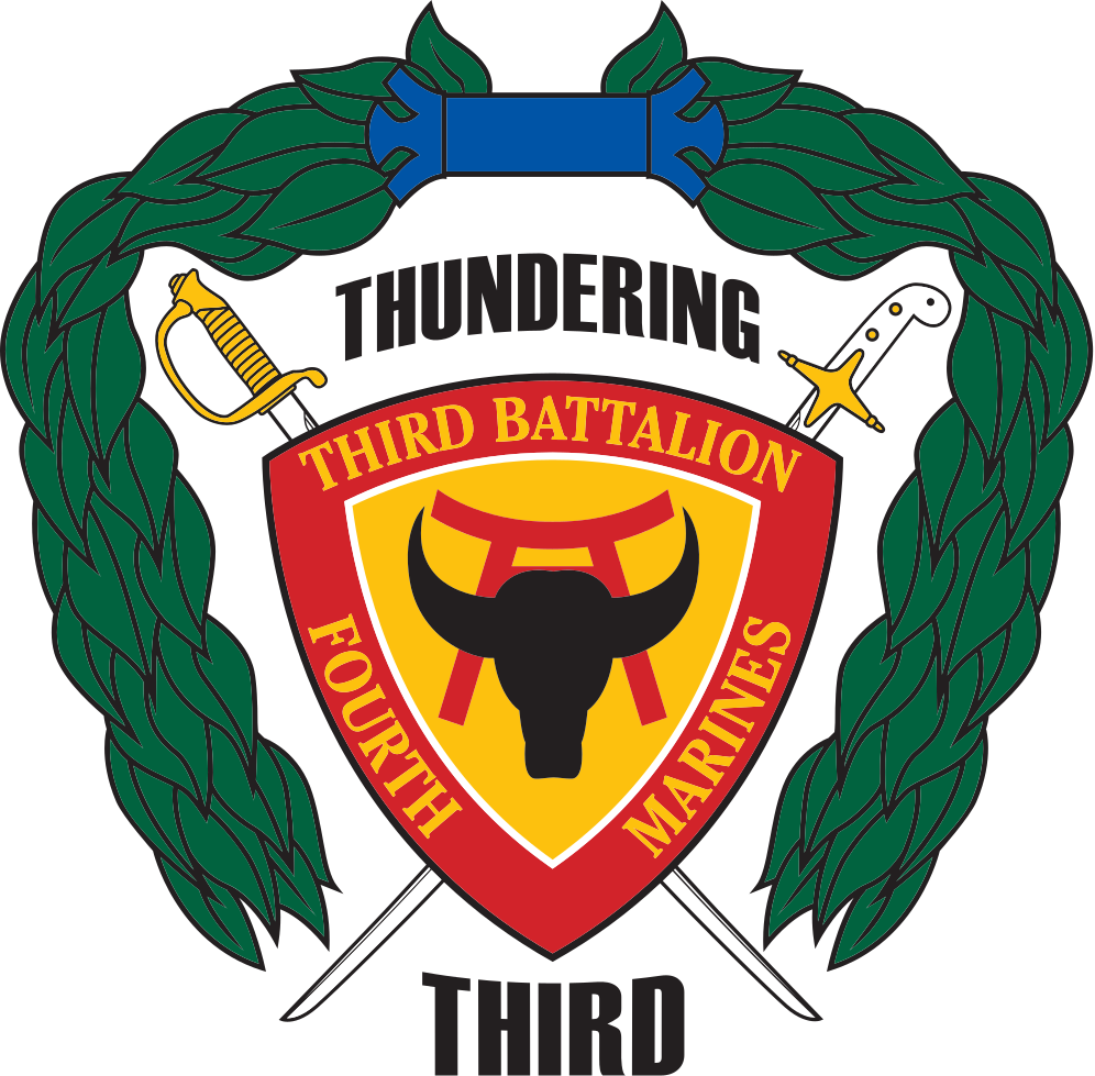3rd Battalion, 4th Marines (3/4 Marines) Logo Emblem Crest Insignia