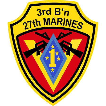 3rd Battalion, 27th Marines (3/27 Marines) Patch Logo Decal Emblem Crest Insignia