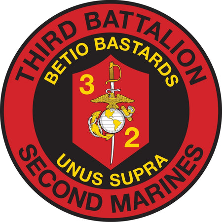 3rd Battalion, 2nd Marines (3/2 Marines) Unit Logo Insignia Emblem