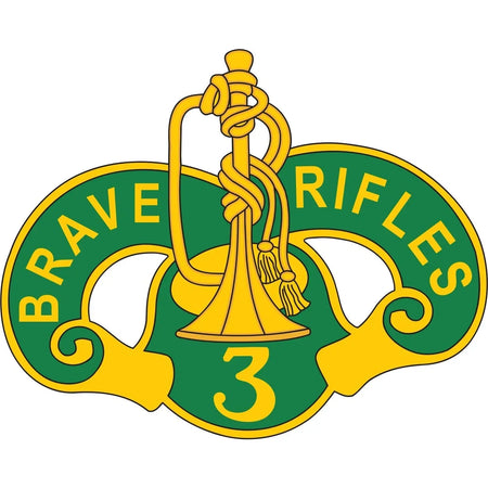3rd Cavalry Regiment "Brave Rifles" Logo Emblem Crest