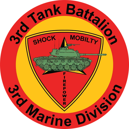 Tank Unit Logo 3rd Tank Battalion USMC Merchandise - Legacy & Valor