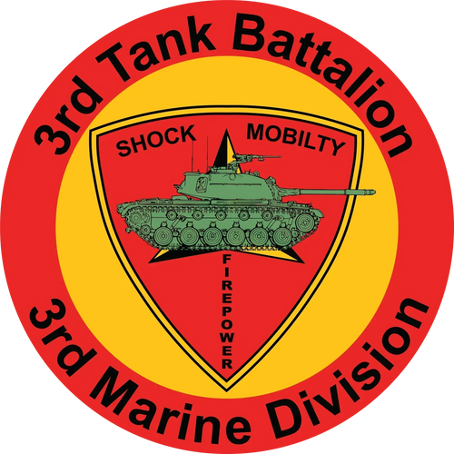 U.S. Marine Corps 3rd Tank Battalion Logo Emblem Crest