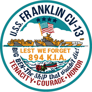 USS Franklin (CV-13) Ships Crest Logo Decal Emblem Insignia Patch