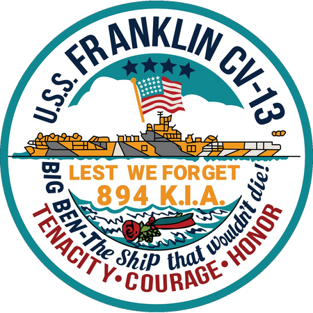 USS Franklin (CV-13) Ships Crest Logo Decal Emblem Insignia Patch