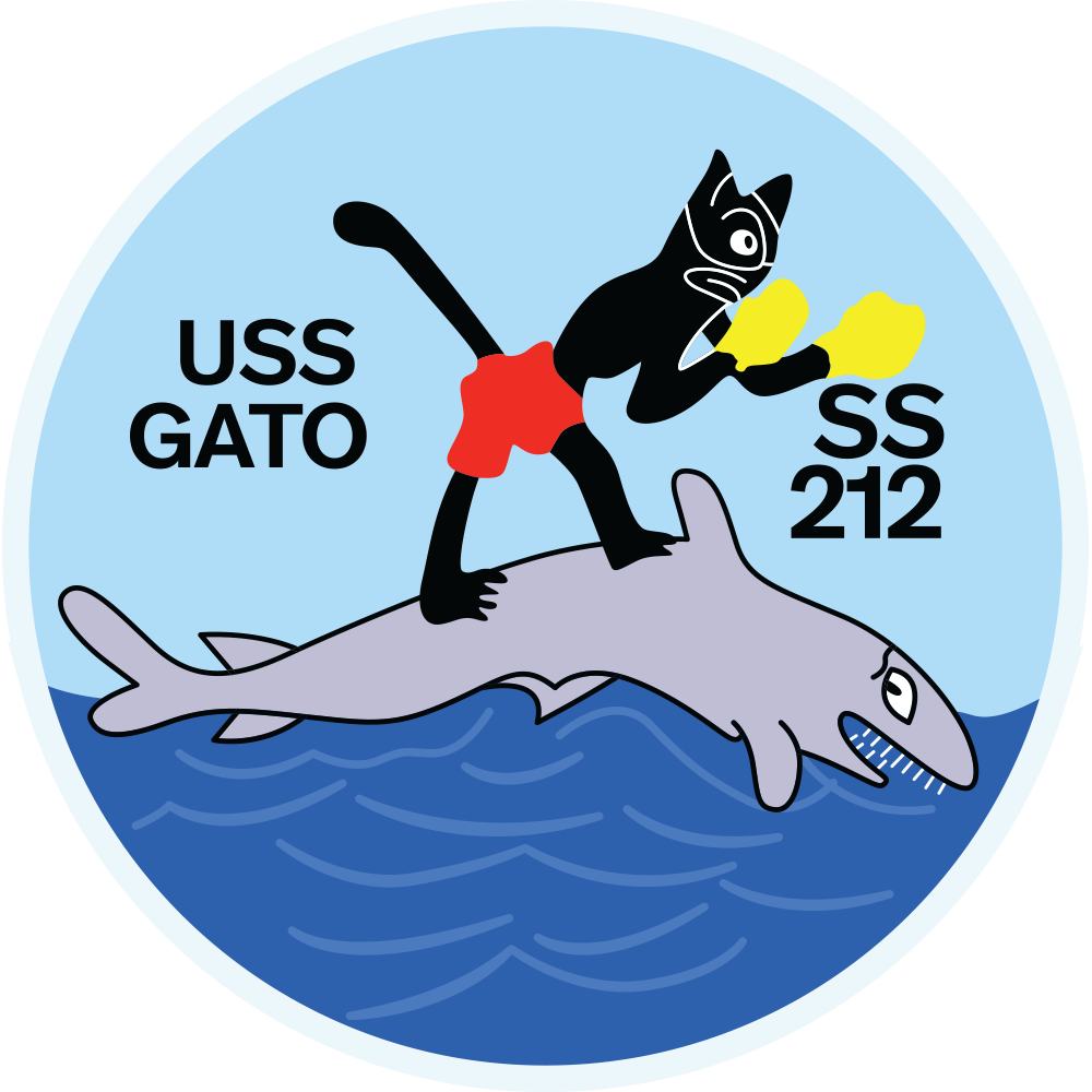 USS Gato (SS-212) Patch Logo Decal Emblem Crest Insignia