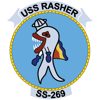 USS Rasher (SS-269) Patch Logo Decal Emblem Crest Insignia