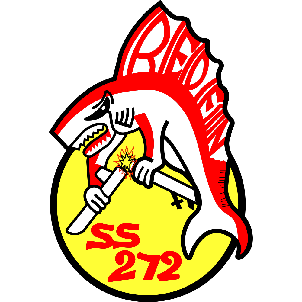 USS Redfin (SS-272) Gato-Class Submarine Logo Decal Emblem Crest Patch Insignia