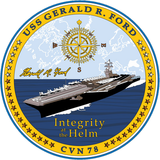 USS Gerald R. Ford (CVN-78) Ships Crest Logo Decal Emblem Insignia Patch