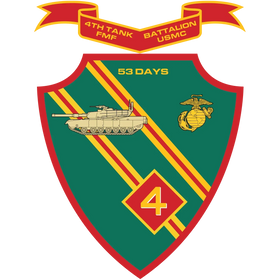 USMC 4th Tank Battalion Logo Crest Insignia