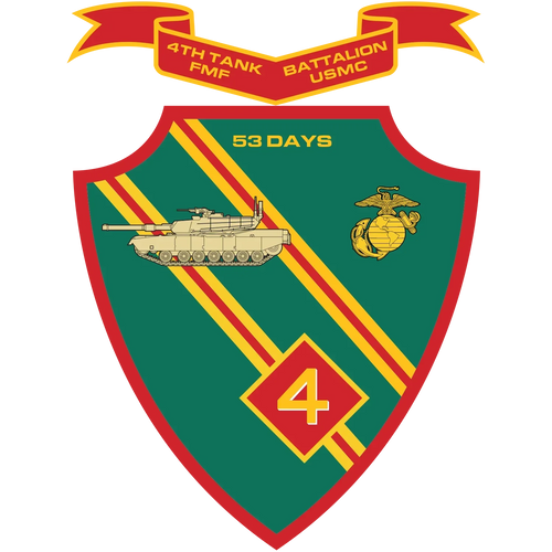 USMC 4th Tank Battalion Logo Crest Insignia