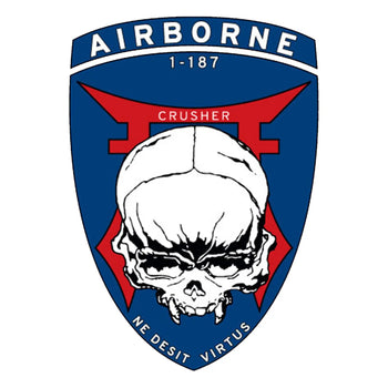 C Co 1-187 Infantry Regiment "Crusher" Unit Logo Emblem Insignia