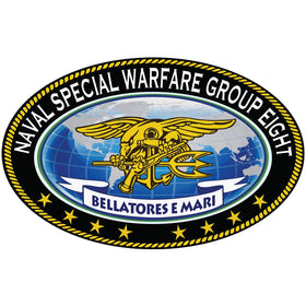 Naval Special Warfare Group 8 (NSWG-8) Patch Logo Decal Emblem Crest Insignia