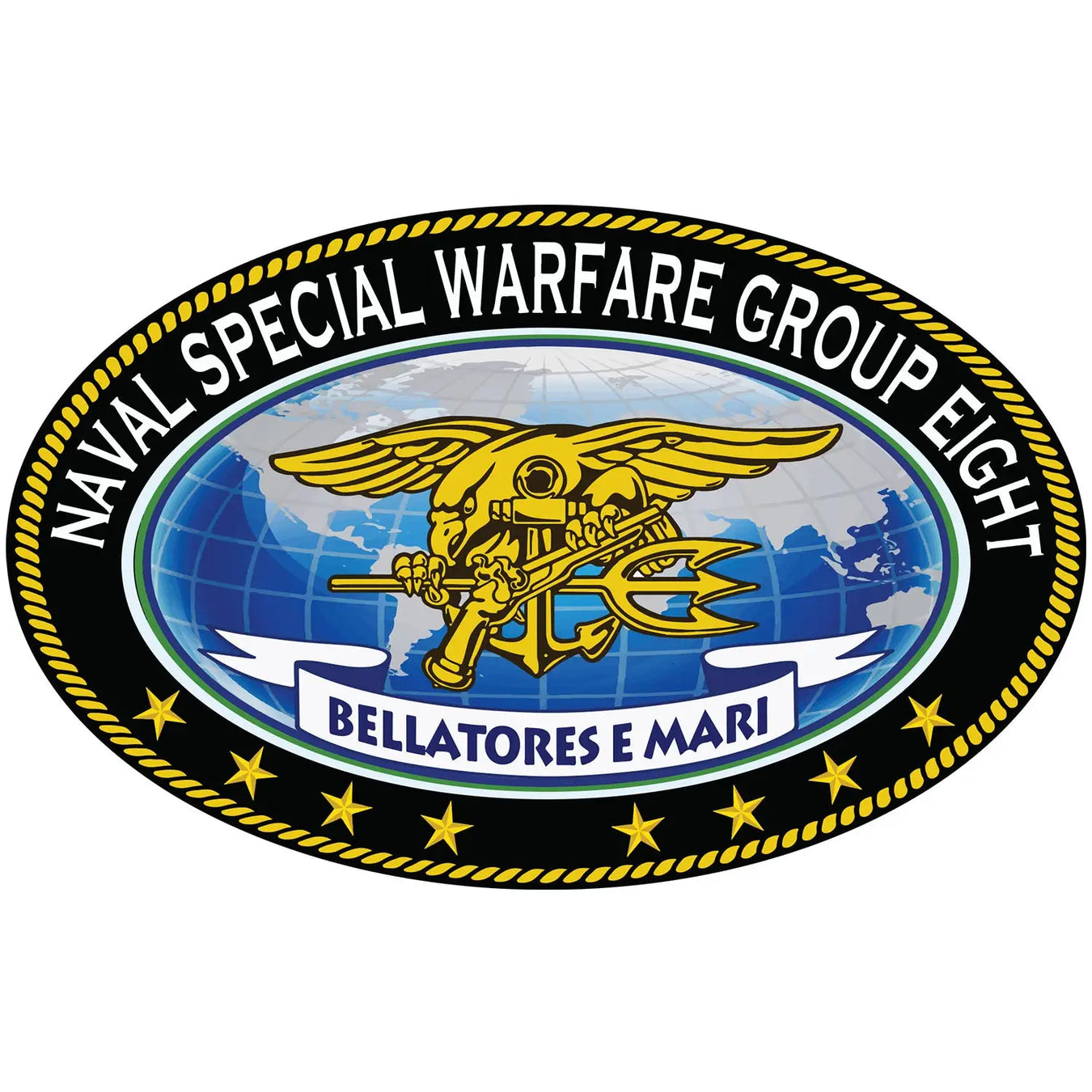 Naval Special Warfare Group 8 (NSWG-8) Patch Logo Decal Emblem Crest Insignia