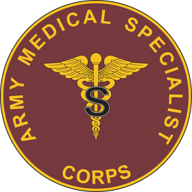 U.S. Army Medical Specialist Corps Branch Logo Decal Emblem Crest Insignia