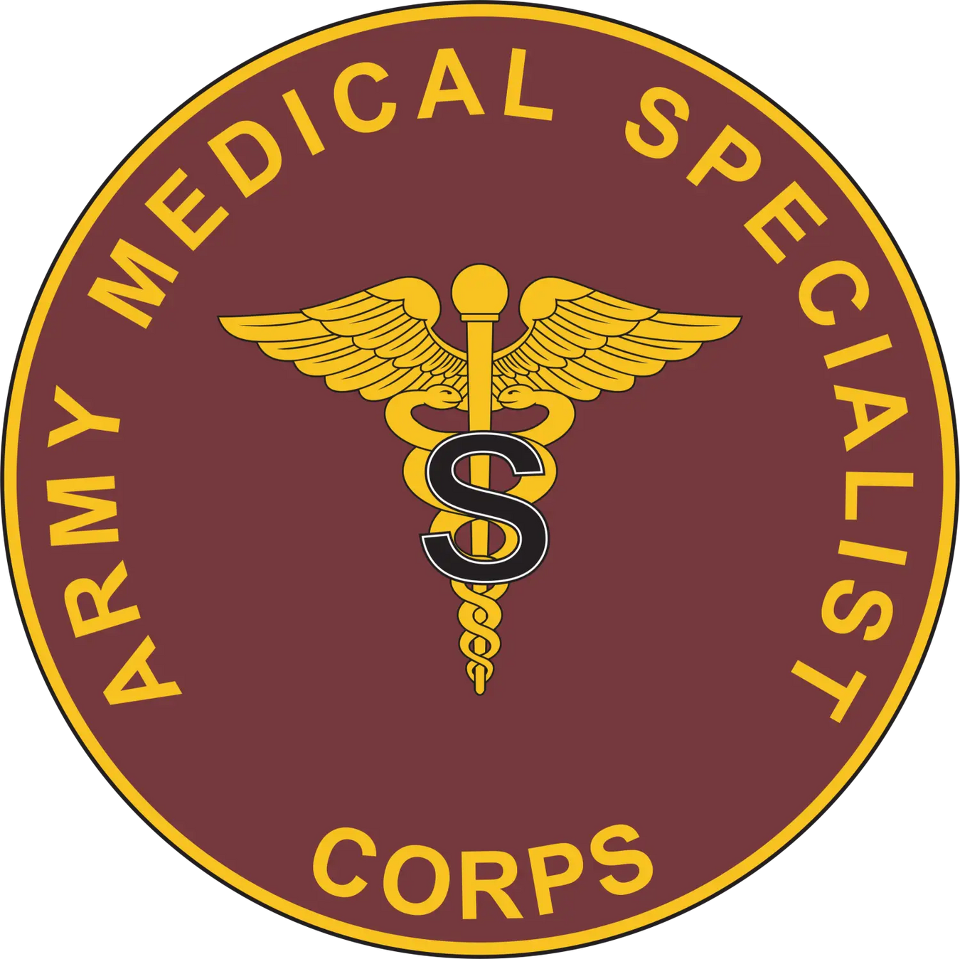 U.S. Army Medical Specialist Corps Branch Logo Decal Emblem Crest Insignia