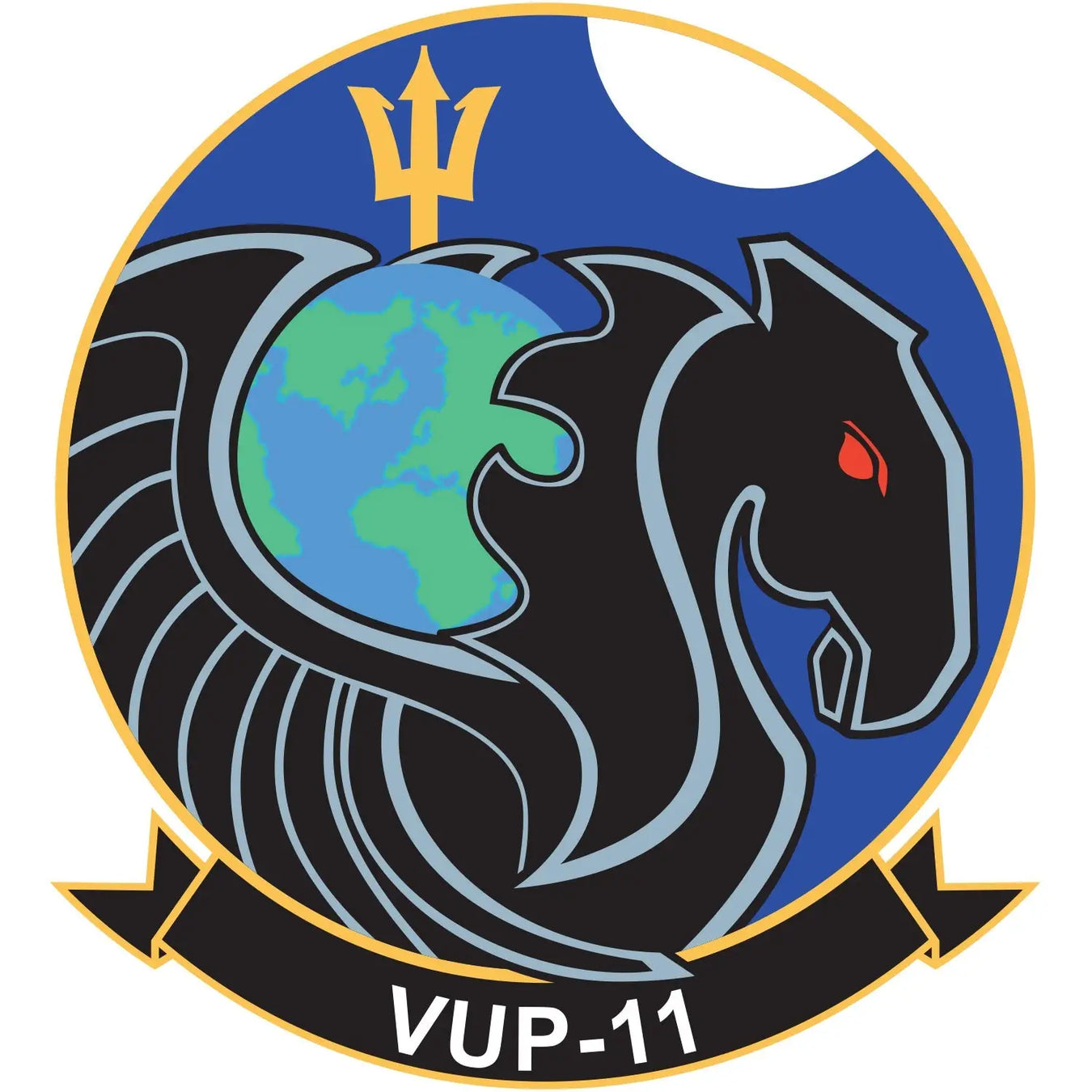 Uninhibited Patrol Squadron 11 (VUP-11) Logo Decal Emblem Crest Insignia