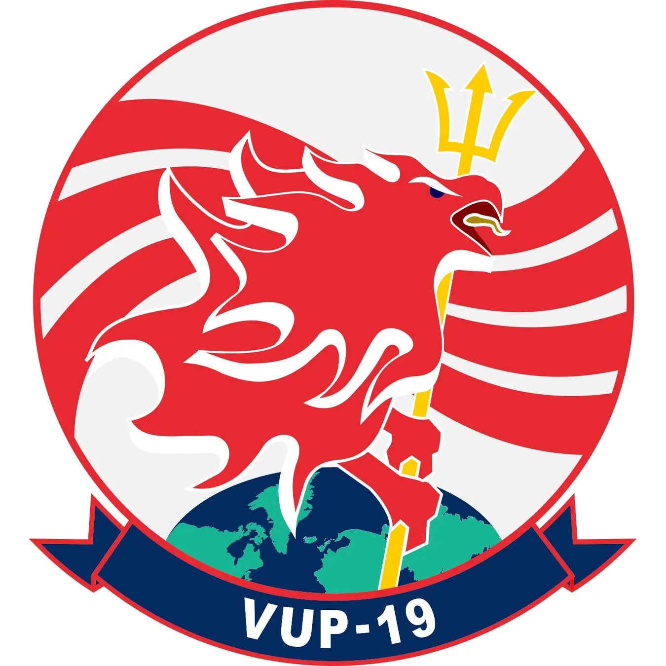Uninhibited Patrol Squadron 19 (VUP-19) logo decal emblem crest insignia
