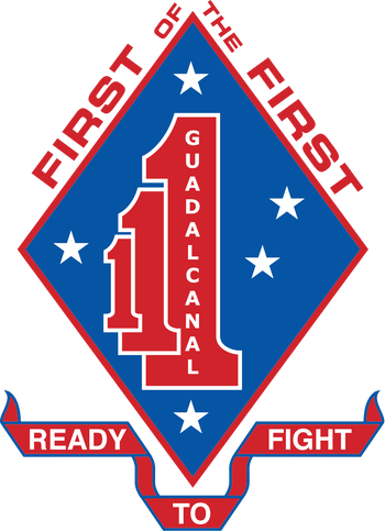 1st Battalion, 1st Marines Logo Emblem Crest Insignia