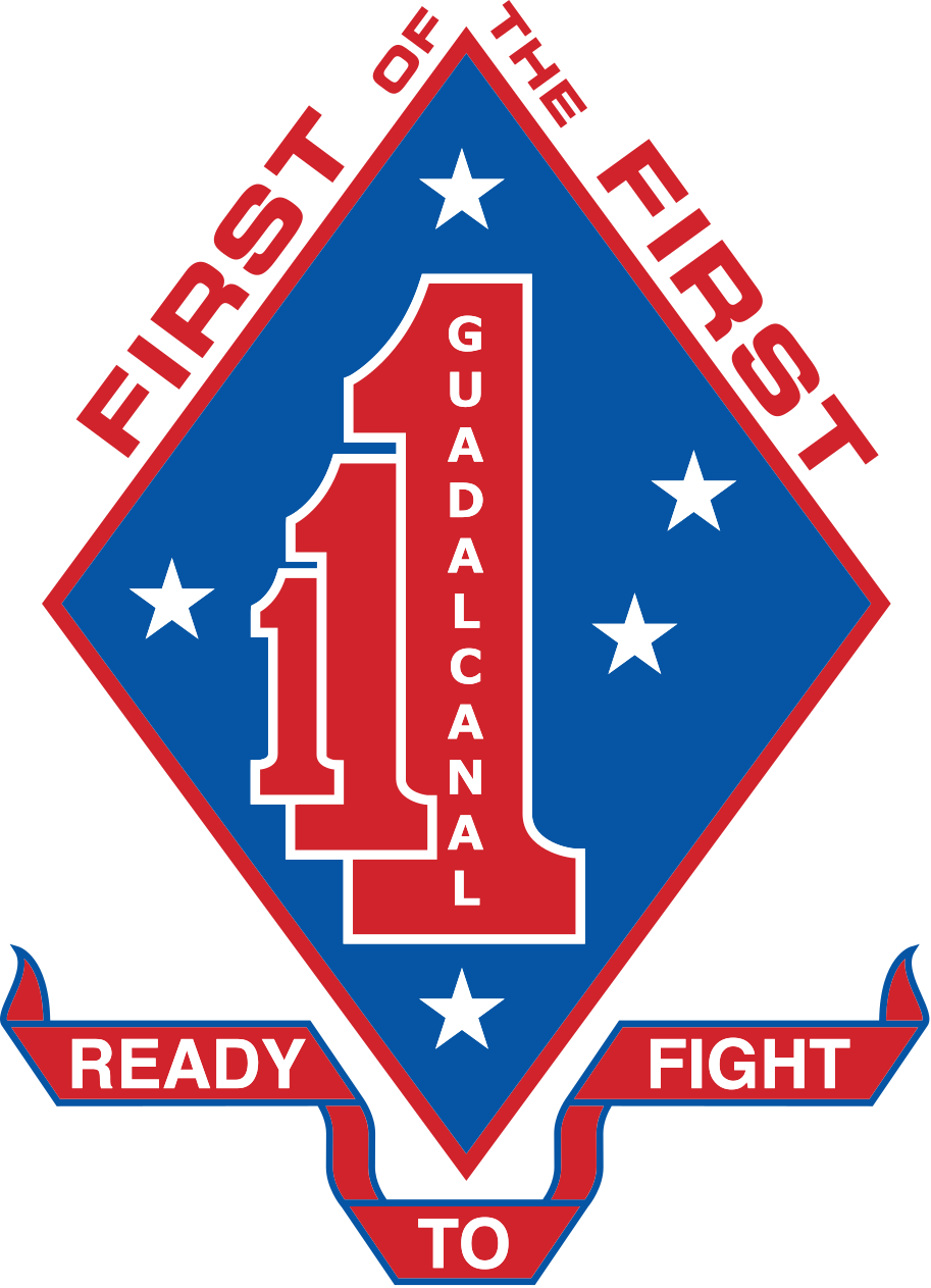 1st Battalion, 1st Marines Logo Emblem Crest Insignia