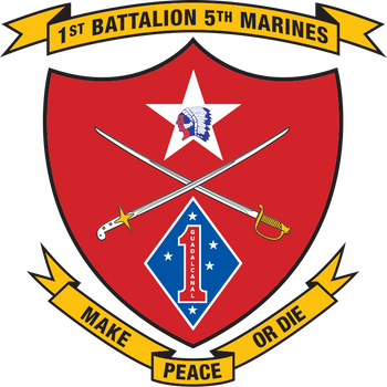 1st Battalion, 5th Marines (1/5 Marines) Logo Emblem Crest Insignia