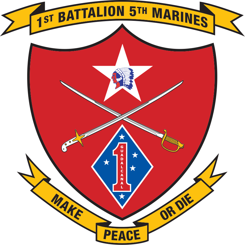 1st Battalion, 5th Marines (1/5 Marines) Logo Emblem Crest Insignia
