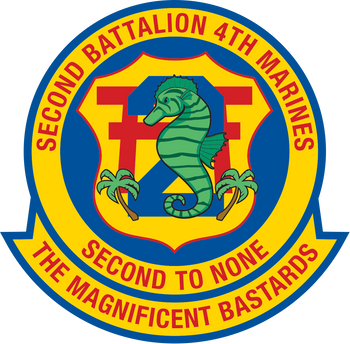 2nd Battalion, 4th Marines (2/4 Marines) Logo Emblem Crest Insignia
