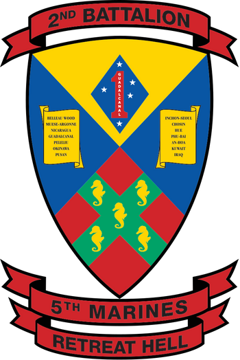 2nd Battalion, 5th Marines (2/5 Marines) Logo Emblem Crest Insignia