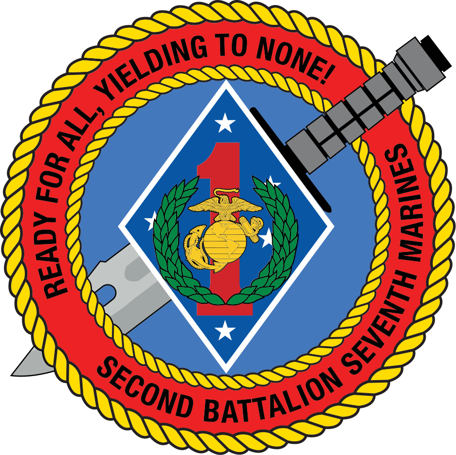 2nd Battalion, 7th Marines (2/7 Marines) Merchandise - Shop t-shirts, hoodies, patches, decals, hats, flags and more
