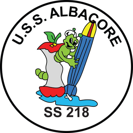 USS Albacore (SS-218) patch logo decal emblem crest insignia