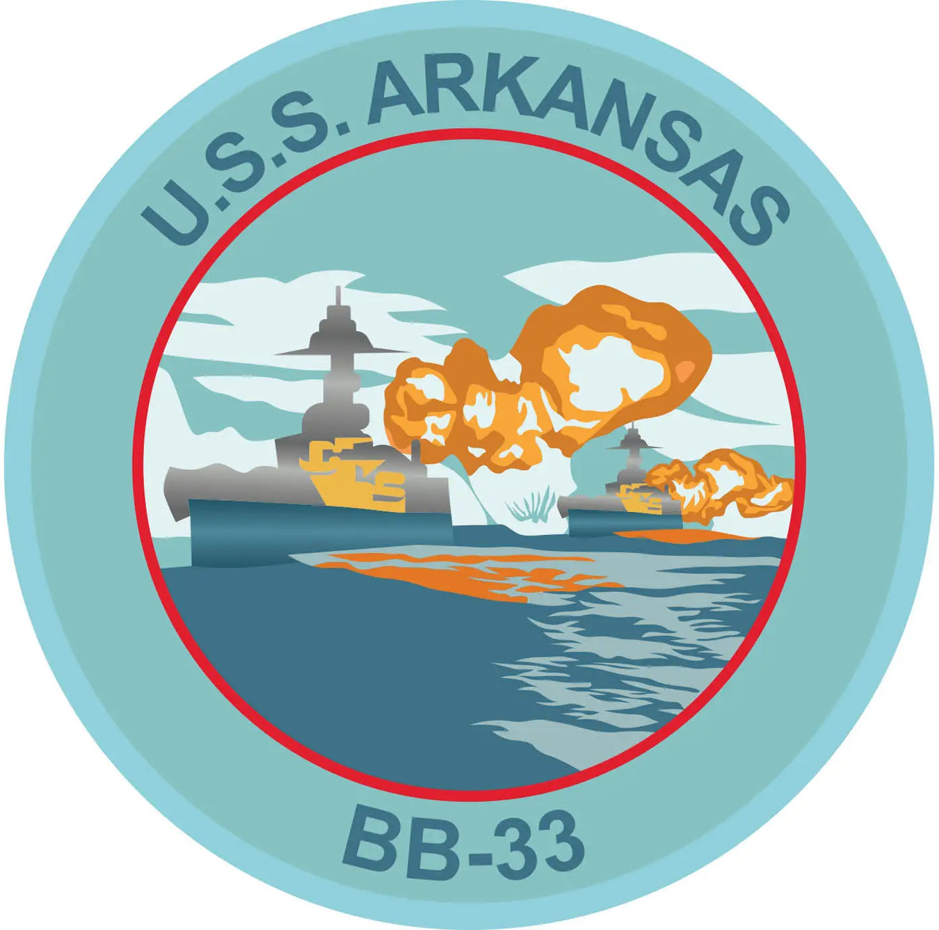 USS Arkansas (BB-33) Merchandise - Shop T-Shirts, hoodies, patches, pins, flags, decals, hats and more.
