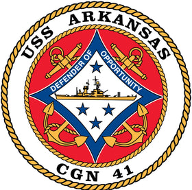 USS Arkansas (CGN-41) Logo Emblem Crest Insignia