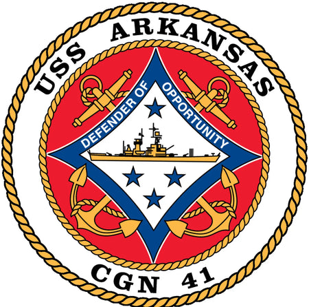 USS Arkansas (CGN-41) Logo Emblem Crest Insignia