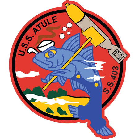 USS Atule (SS-403) logo decal emblem crest insignia