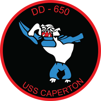 USS Caperton (DD-650) patch logo decal emblem crest insignia