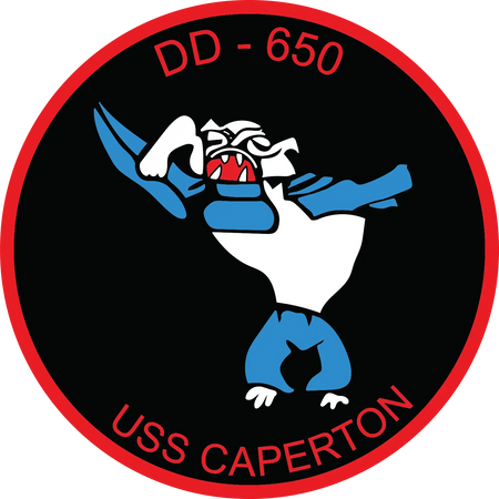 USS Caperton (DD-650) patch logo decal emblem crest insignia