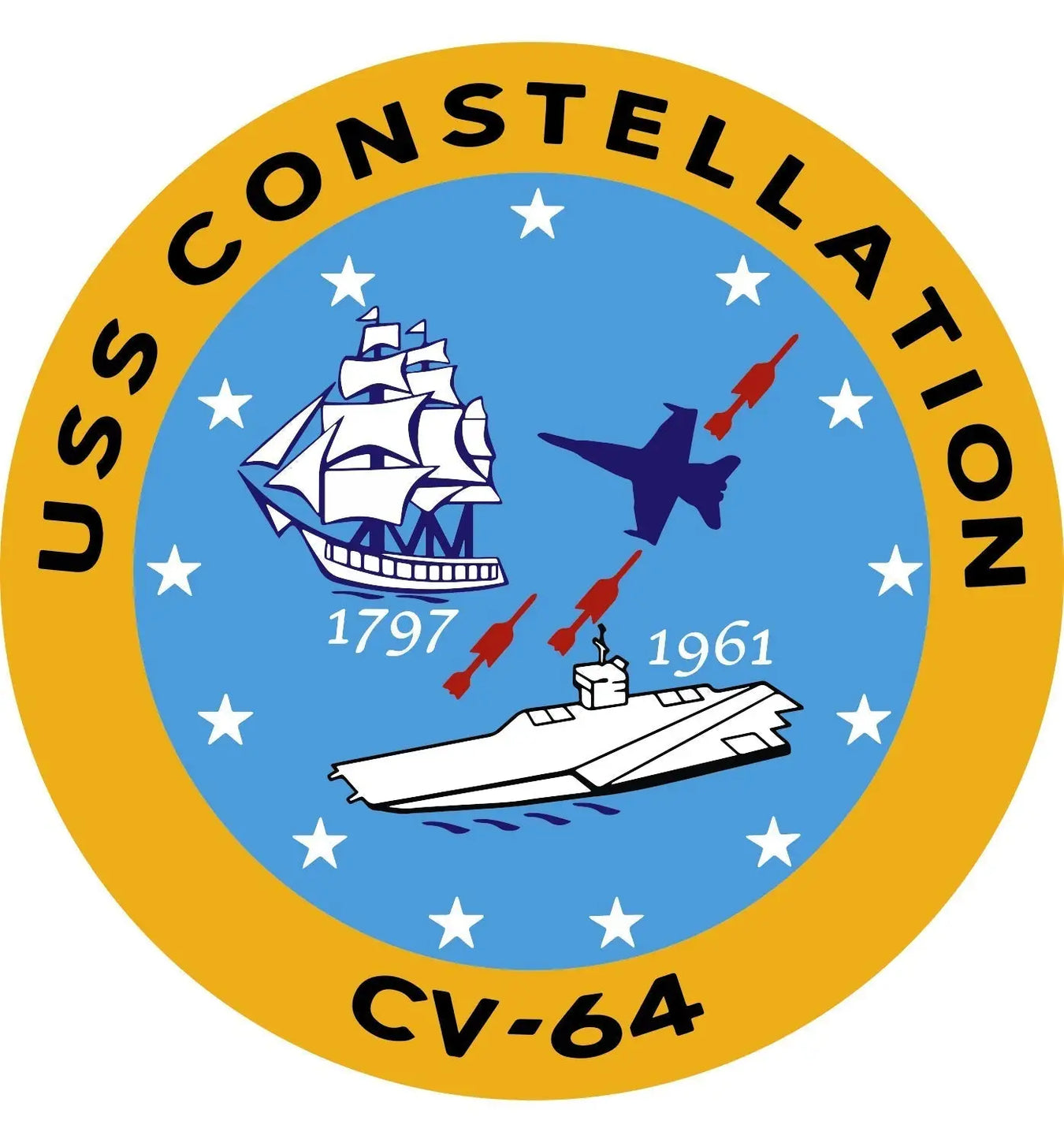 USS Constellation (CV/CVA-64) Logo Emblem Crest Insignia