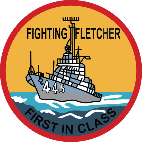 USS Fletcher (DD-445) Patch Logo Decal Emblem Crest Insignia