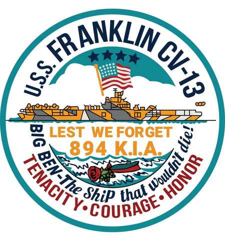 USS Franklin (CV-13) Ships Crest Logo Decal Emblem Insignia Patch