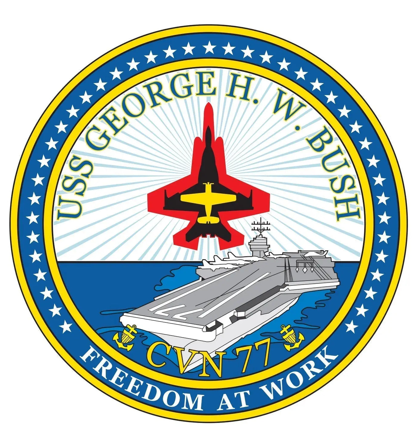USS George H.W. Bush (CVN-77) Logo Emblem Crest