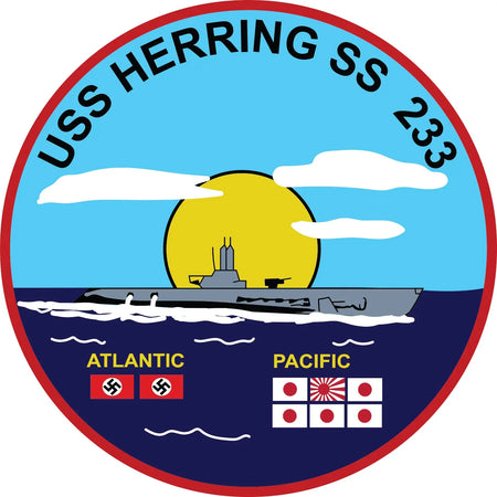USS Herring (SS-233) Patch Logo Decal Emblem Crest Insignia 